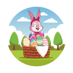 Canvas Print - happy easter cartoon