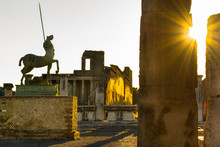 Beautiful Centaur Statue On Pompeii Square - Pompeii, Italy