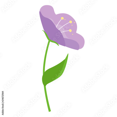 花のイラスト 一輪の紫色の花 Stock Vector Adobe Stock