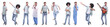 © ASDF - panoramic collage of young people leading a healthy lifestyle