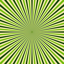 Dark And Light Green Radial Rays, Spring Or St. Patrick Background