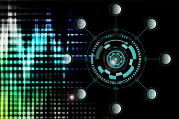 Wall Mural - abstract big data ai technology concept background illustration