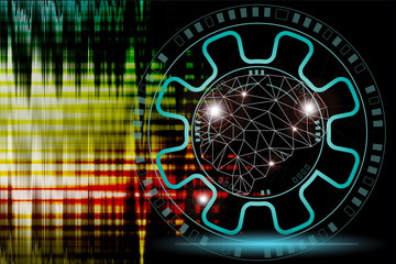 Wall Mural - abstract big data ai technology concept background illustration