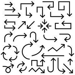 Wall Mural - arrows. black signs