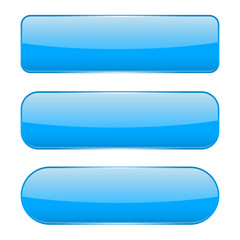 Blue 3d glass buttons