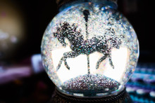 Snow Globe With Horse Carousel