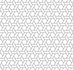 Seamless Japanese Pattern Kumiko For Shoji Screen In Black And White Color.