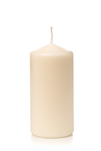  Wax Candle Isolated On White.