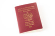 paszport na białym tle