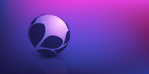 Poster - Petal Patterned Surface Around a Pearl - Abstract Globe Design Layout, Vector Template 