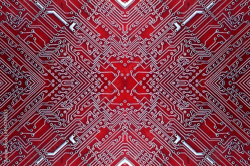 Cuadros en Lienzo pcb printed circuit board pattern. seamless.
