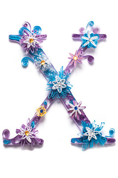 Frozen Christmas paper alphabet letter