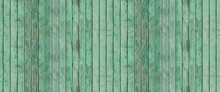 Seamless Texture Solid Wooden Narrow Boards Old With Shabby Green Paint Vertical Pattern
