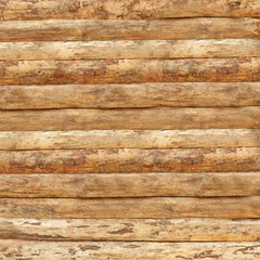 Wall Mural - Image of brown wooden fence texture with horizontal lines