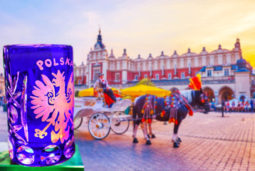 Canvas Print - Inviting for carriage ride in Krakow, Poland