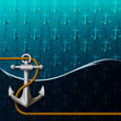 Maritime background with sea anchor.