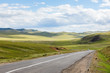 © Mieszko9 - asphalt road Darkhan-Ulaanbaatar in Mongolia, beautiful Mongolian landscape, Aymak Tuve