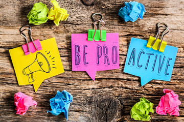 note post-it : be proactive