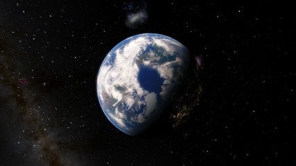 Planet Earth from space 3D illustration (Elements of this image furnished by NASA)