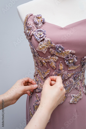 dress with hanging beads