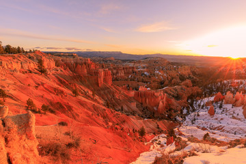 Poster - Winter Sunrise at Bryce Canyon Utah