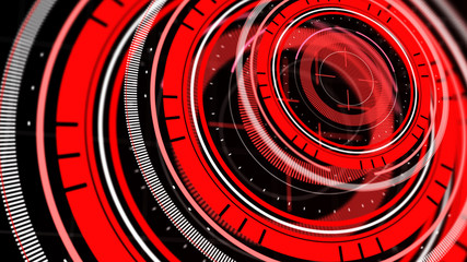 Wall Mural - abstract surround radar interface on mesh base.futuristic hud radar display. elements of digital dat