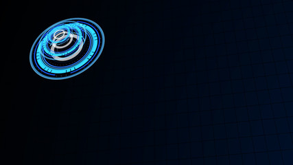 Wall Mural - abstract surround radar interface on mesh base.futuristic hud radar display. elements of digital dat