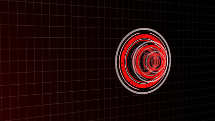 Wall Mural - abstract surround radar interface on mesh base.futuristic hud radar display. elements of digital dat