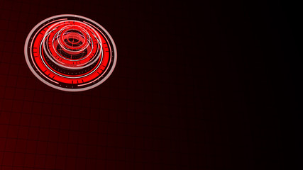 Wall Mural - abstract surround radar interface on mesh base.futuristic hud radar display. elements of digital dat