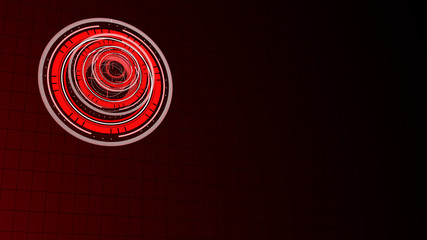 Wall Mural - abstract surround radar interface on mesh base.futuristic hud radar display. elements of digital dat