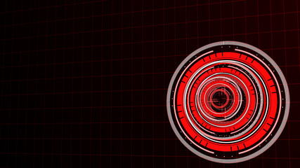 Wall Mural - abstract surround radar interface on mesh base.futuristic hud radar display. elements of digital dat