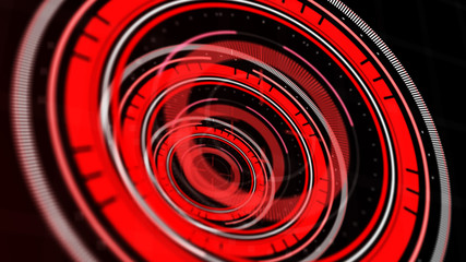 Wall Mural - abstract surround radar interface on mesh base.futuristic hud radar display. elements of digital dat