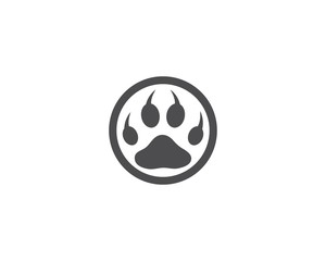 Canvas Print - Paw logo vector