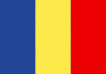 Wall Mural - Chad paper flag