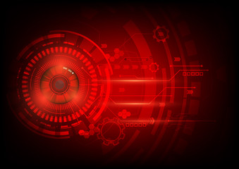 Wall Mural - Red eye abstract technology circle