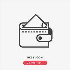 Poster - online wallet icon vector symbol
