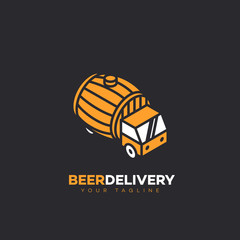 Wall Mural - Beer delivery logo