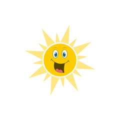  Cute sun icon or logo, Smiling Sun, Happy sun