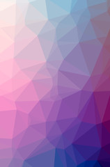 Illustration of abstract Purple vertical low poly background. Beautiful polygon design pattern.