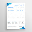 clean blue abstract business invoice template