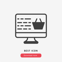 Poster - online shopping icon vector