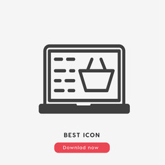 Poster - online shopping icon vector