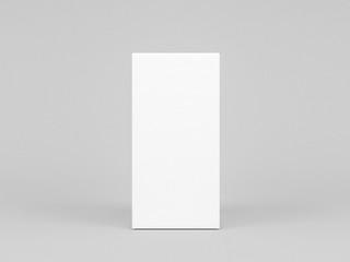 Wall Mural - White textured paper box mockup isolated on gray