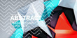 © antishock - Color geometric abstract background, minimal abstraction design with mosaic style 3d shape