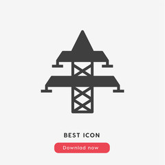 Aufkleber - light building icon vector