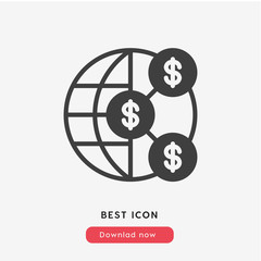 Poster - money transfer icon vector