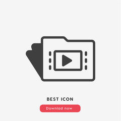 Poster - digital film icon vector