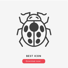 Poster - bug icon vector