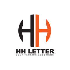 Canvas Print - hh letter logo design