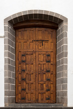 Old Grunge Wooden Door Of A Church